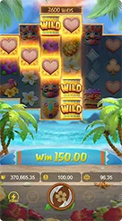 โครงสร้างส่วนควบคุมหน้าจอ Hawaiian Tiki